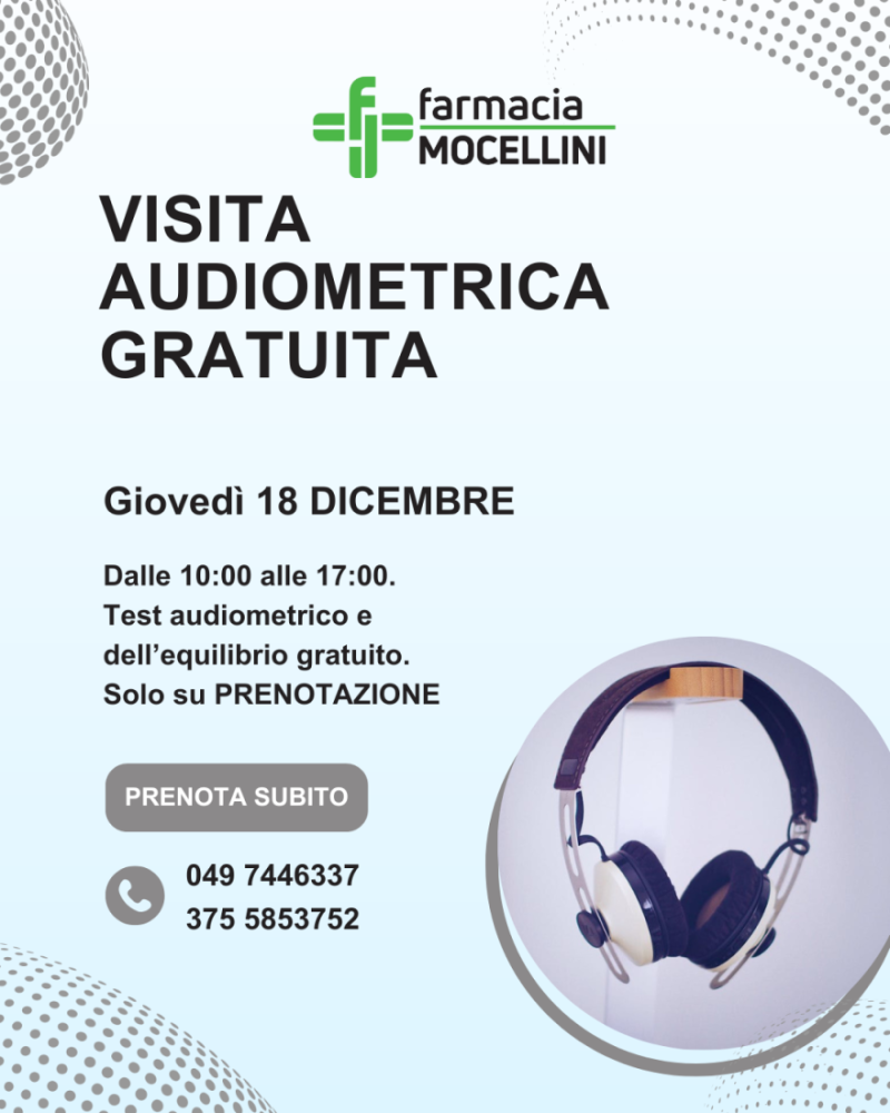 Visita audiometrica e test dell'equilibrio Villafranca Padovana